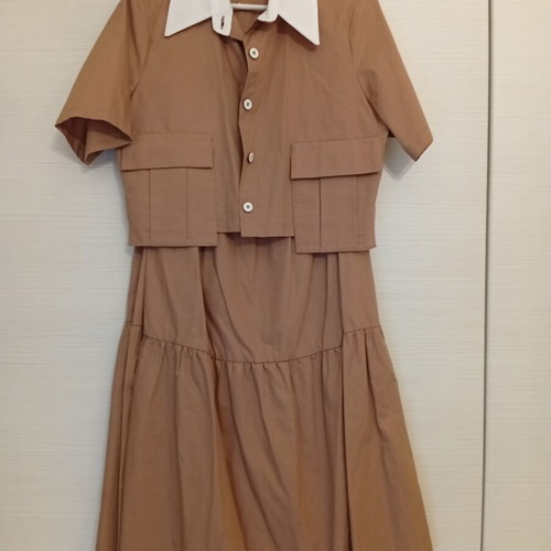 Chrisper elegant set new, small, 100% cotton, beige and brown