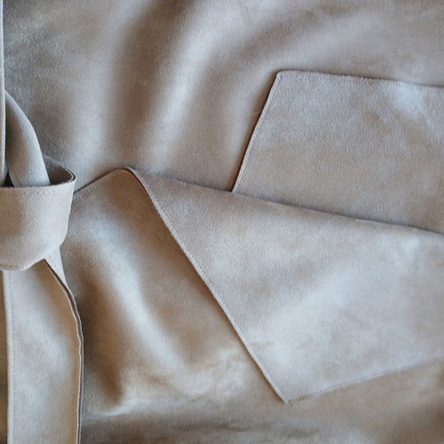 Suede coat brown new with tag