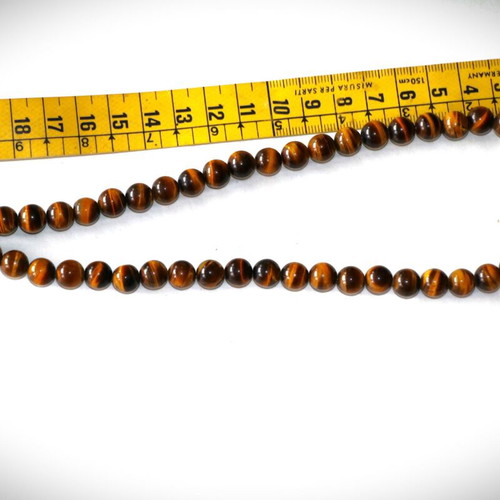 Necklace with genuine tiger's eye stones and sterling silver 925 new