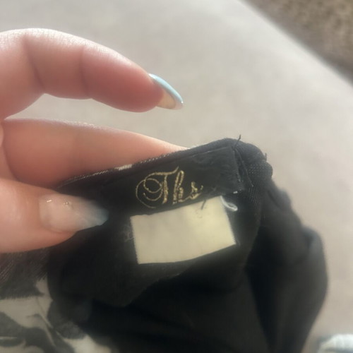 Thesis black and white brocade crop top like new, S/M