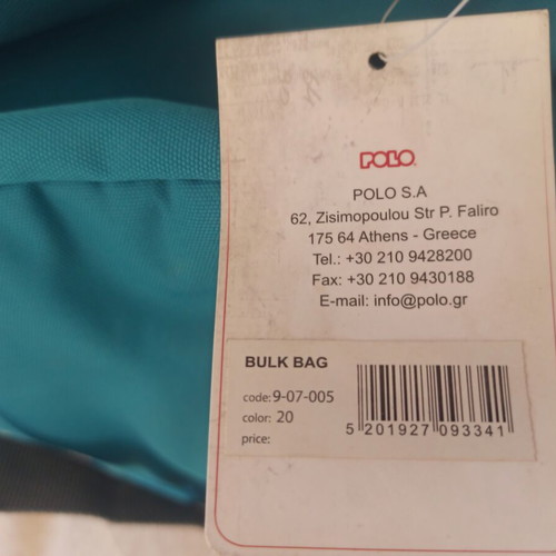 Polo turquoise shoulder tote bag new