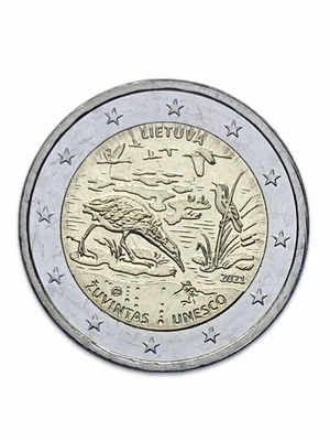 Lithuanian 2 euros 2021 UNC from roll new