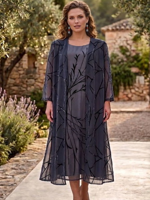 Official Evening Dress Set XL with Jacket and Gift Earrings, Like New