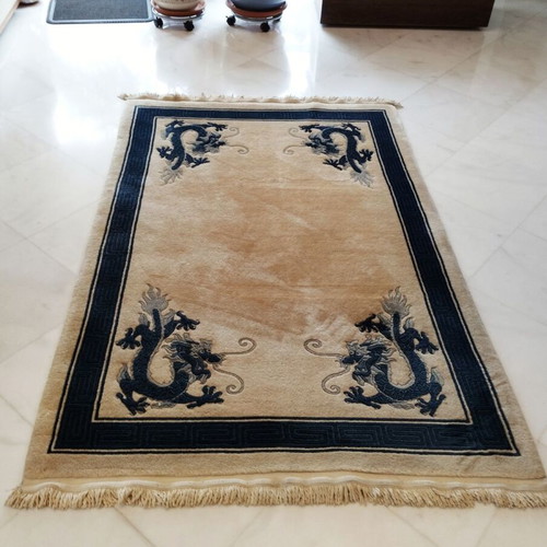 Wool rug Chinese style used with Asian motifs