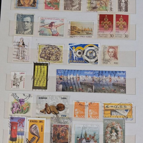 Stamp album used with vintage and thematic world collection