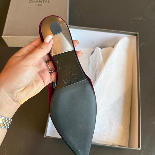 Chantal 1982 shoes size 36 burgundy new