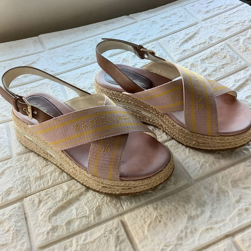 U.S. Polo Assn. platform sandals, beige, size 37
