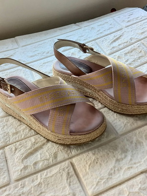 U.S. Polo Assn. platform sandals, beige, size 37