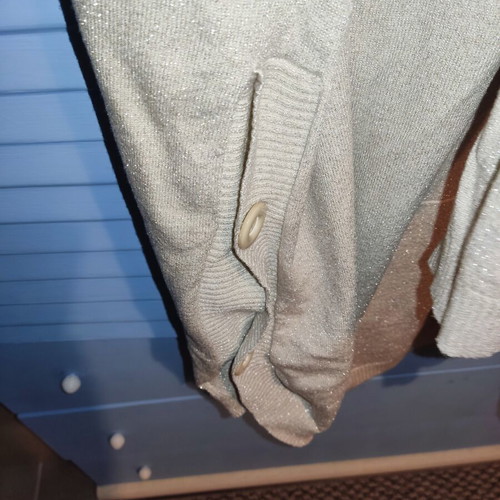 Women's gold long blouse like new with side openings, buttons and pockets