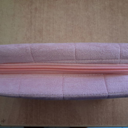 Velvet toiletry bag pink, new