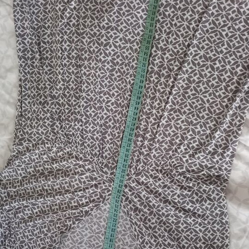 Benetton blouse dress size M/L like new, soft fabric, white and gray