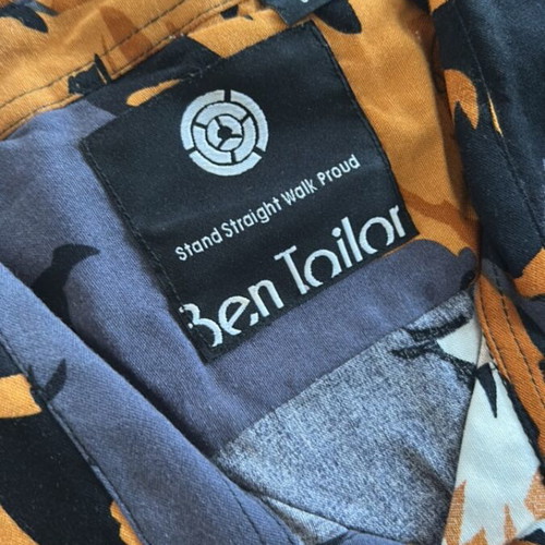 Ben Tailor men's short-sleeve shirt used, multicolor, size L