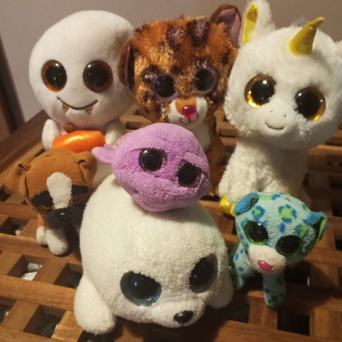 Beanie Boos stuffed toys used, various sizes