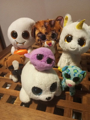 Beanie Boos stuffed toys used, various sizes