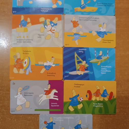 Phoebus Athena Olympic Phone Card Set 2004 like new, 17 pieces