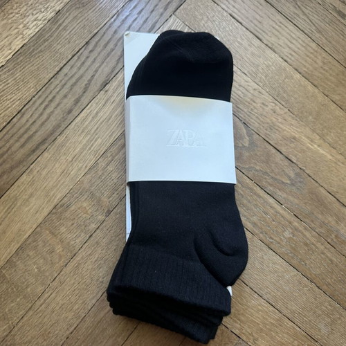 Zara short black socks pack of 4, size 43-46