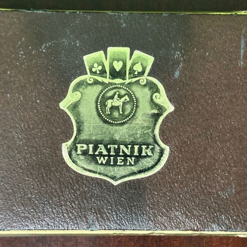 Empty box from Piatnik Wien playing card case used, Austrian 1976