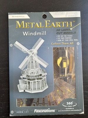 Windmill Metal Earth 3D laser cut models new