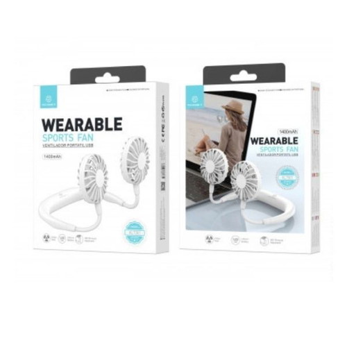Travel Fan Neck Fan 1400mAh Rechargeable