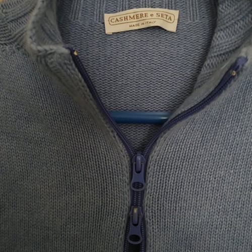 Knitted unisex cardigan like new, blue, size L