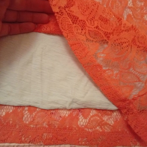 Lace blouse Evita like new, red and orange, sizes XS and S, age 12