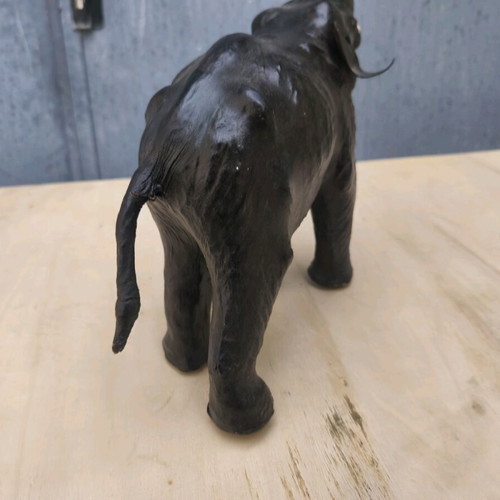 Leather elephant figurine used, from the 60s-70s