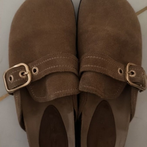 Flat sabo leather Stradivarius, like new, size 40, brown