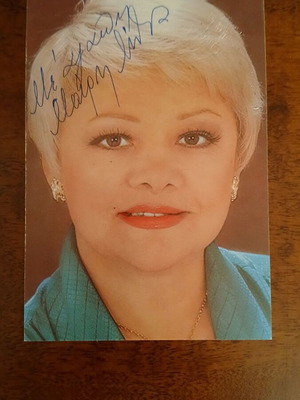 Mary Linda autograph photo 1990 like new