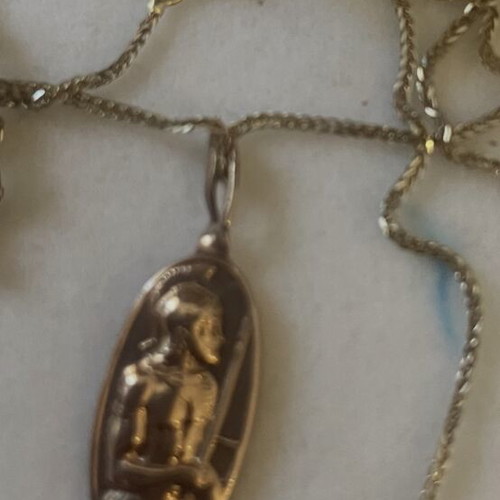 Gold 585 chain with 375 pendant