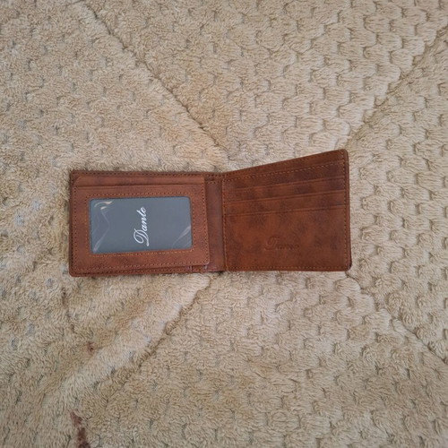 Men's wallet new, brown, genuine leather