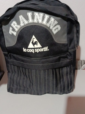 Le Coq Sportif backpack, black and grey
