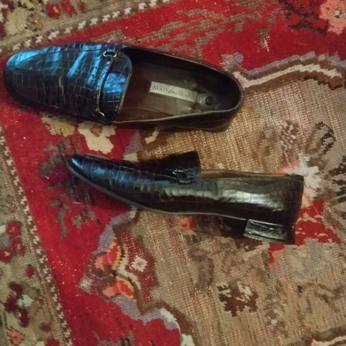 Emporio Armani brown leather shoes used size 40