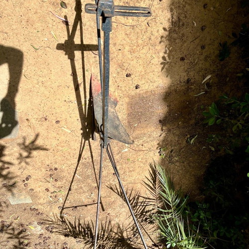Antique plow used for outdoor decoration