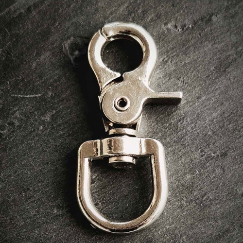 Lobster claw safety keychain new, silver