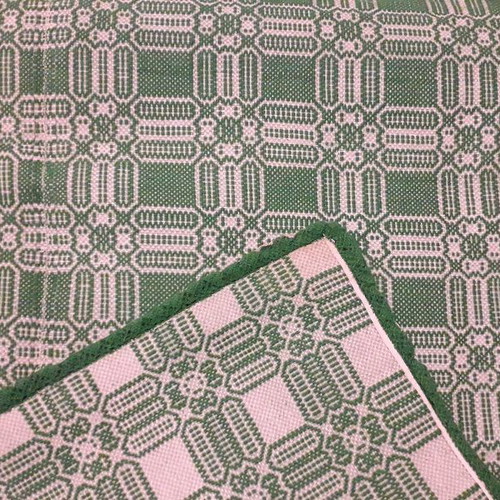 Woven loom blanket green all-wool new