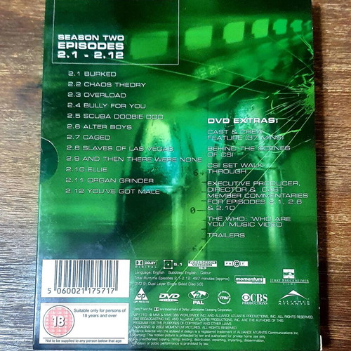 CSI Crime Scene Investigation Season 2 DVD box set like new