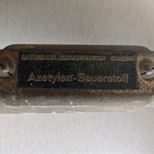 Oxygen cutter used, brass