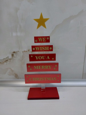 Decorative handmade Christmas tree from plexiglas new