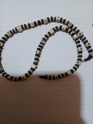 Ethnic necklace with beads used