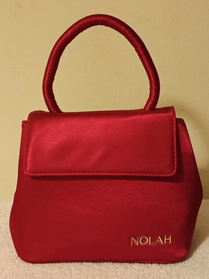 Nolah small women's bag fuchsia satin new