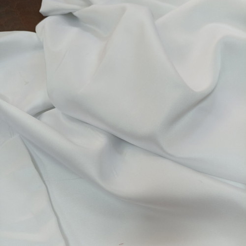 Italian satin fabric new, white, double-sided finish