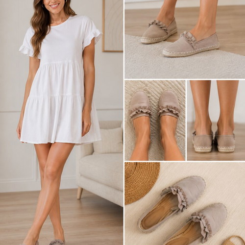 Reserved espadrilles beige slip-on size 41 like new