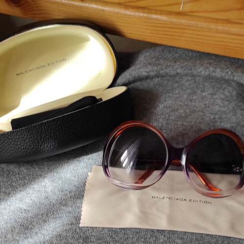 Balenciaga Edition oversized women's purple-orange sunglasses like new
