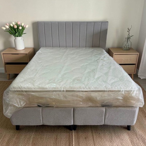 Teddy Double Bed 160x200cm with Headboard, Base and Mattress New