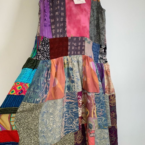 Vintage summer patchwork dress new one size