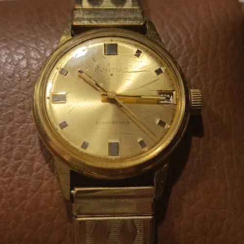 Pontiac Simpatico Swiss Made Automatic Watch with Date, vintage