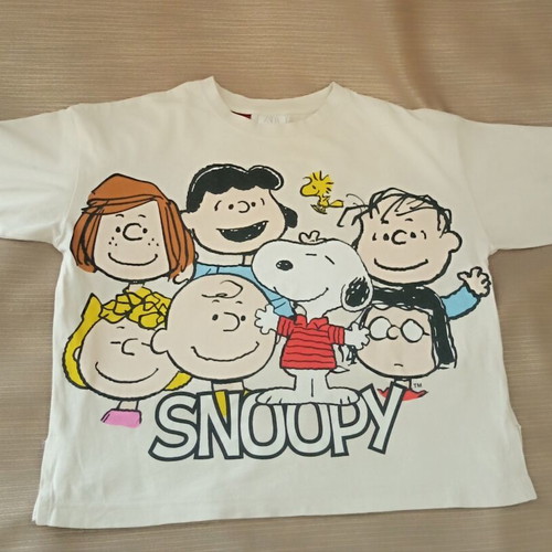 Zara Peanuts Shirt for Girls Size 7, Snoopy Graphic, Like New