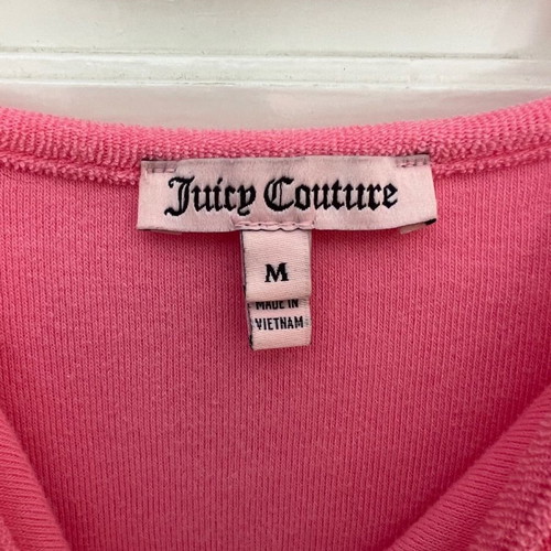Juicy Couture terry long dress used, pink with waist cord