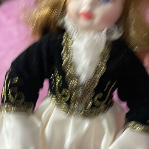 Porcelain doll Amalia collectible like new, made in Greece, 32cm