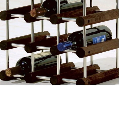 Wine bottle rack made of solid walnut wood, like new, 12 bottles